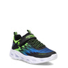 Peltz Shoes  Boy's Skechers S Lights: Vortex-Flash - Zorent Sneaker - Little Kid & Big Kid Blue/Lime 400600L-BBLM