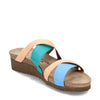 Peltz Shoes  Women's Naot Roxanna Sandal Blue Aqua/Peach 4011-PGN