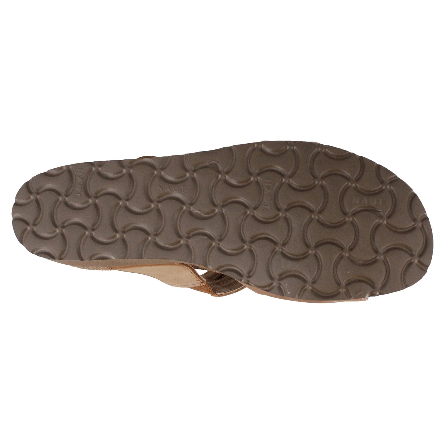 Peltz Shoes  Women's Naot Peyton Wedge Heel Slide Sandals Latte/Maple Brown 4021-SCT