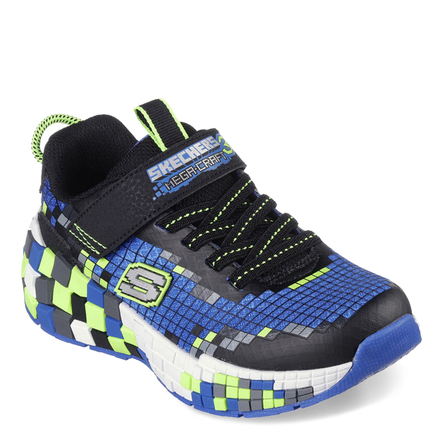 Peltz Shoes  Boy's Skechers Mega Craft 3.0 Sneaker Black/Lime 402182L-BBLM