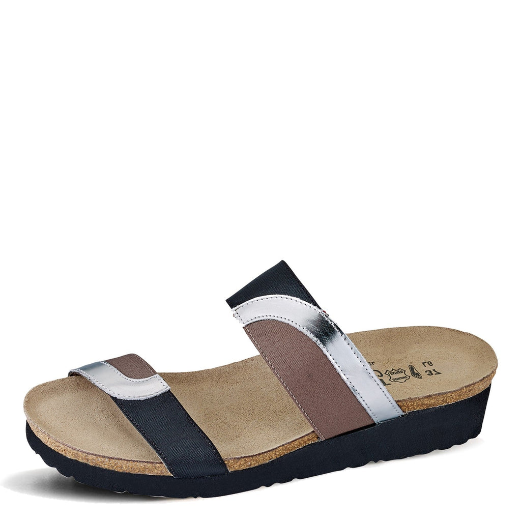 Women's Naot Frankie Sandal SILVER/BLACK/KHAKI 4026-NJX