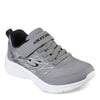 Peltz Shoes  Boy's Skechers Microspec - Texlor Sneaker - Little Kid & Big Kid Grey/Black 403770L-GYBK