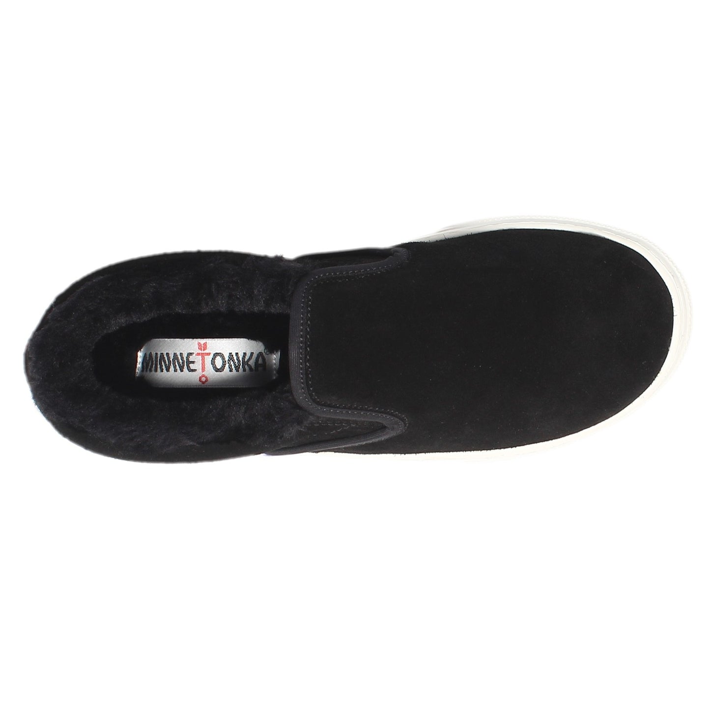 Peltz Shoes  Women's Minnetonka Wilder Slip-On BLACK 40480