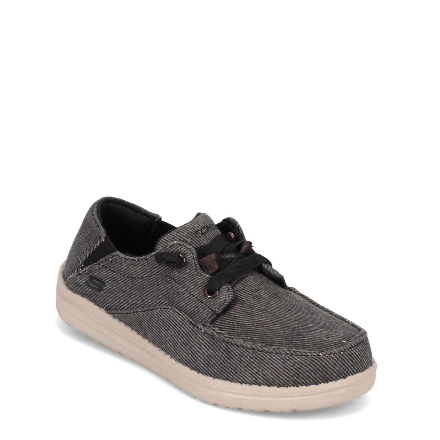 Peltz Shoes  Boy's Skechers Melson Volgo Moc - Little Kid & Big Kid BLACK 405690L-BLK