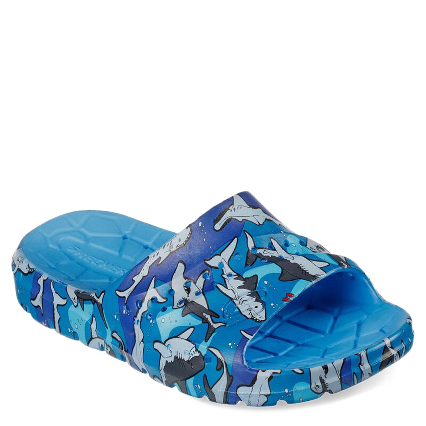 Peltz Shoes  Boy's Skechers Foamies: Hogan - Dangerous Waters Sandal - Little Kid & Big Kid Blue 406466L-BLLB