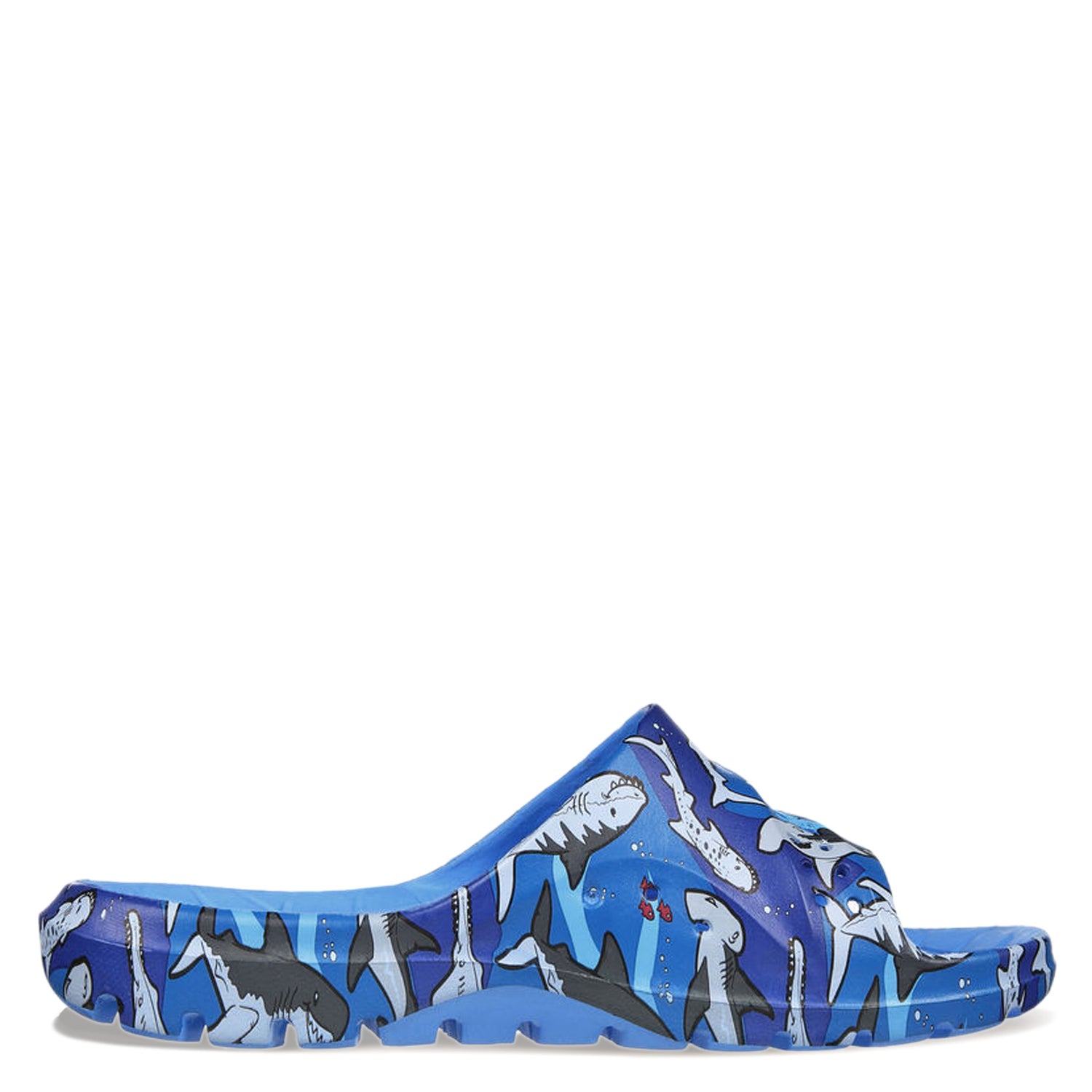 Peltz Shoes  Boy's Skechers Foamies: Hogan - Dangerous Waters Sandal - Little Kid & Big Kid Blue 406466L-BLLB