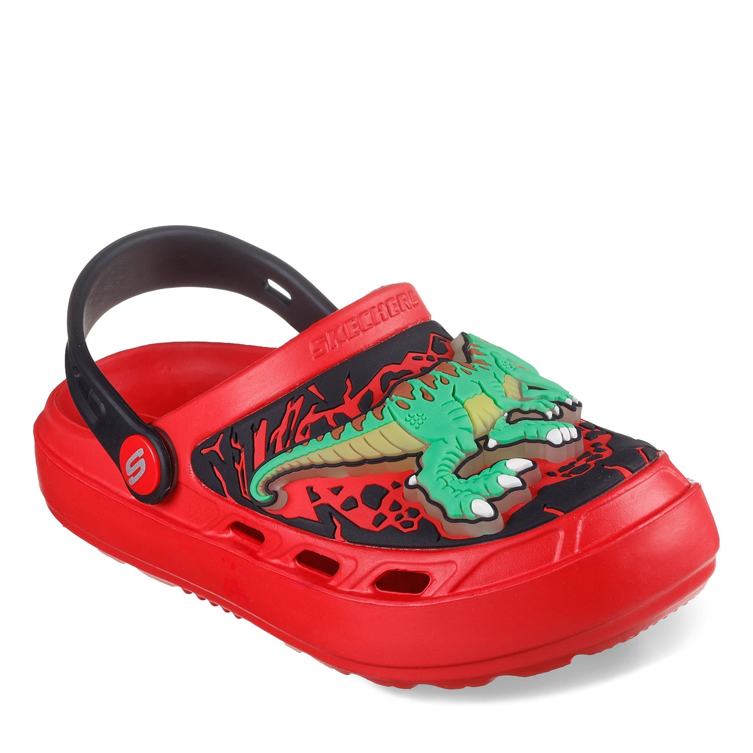 Peltz Shoes  Boy's Skechers Foamies: Swifters - T-Rex-Brights Clog - Little Kid & Big Kid Red/Black 406712L-RED