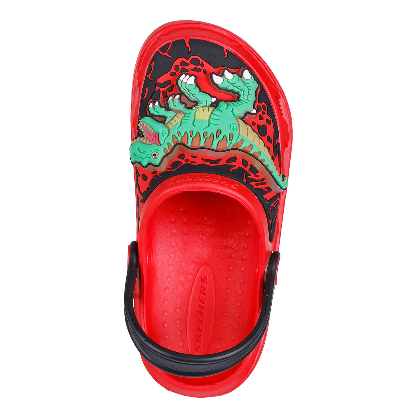 Peltz Shoes  Boy's Skechers Foamies: Swifters - T-Rex-Brights Clog - Little Kid & Big Kid Red/Black 406712L-RED