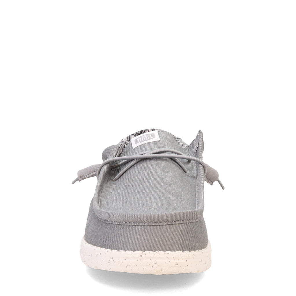 Men's Hey Dude Wally Stretch Canvas Slip-On LIGHT GREY STRETCH CANVAS 40700-007