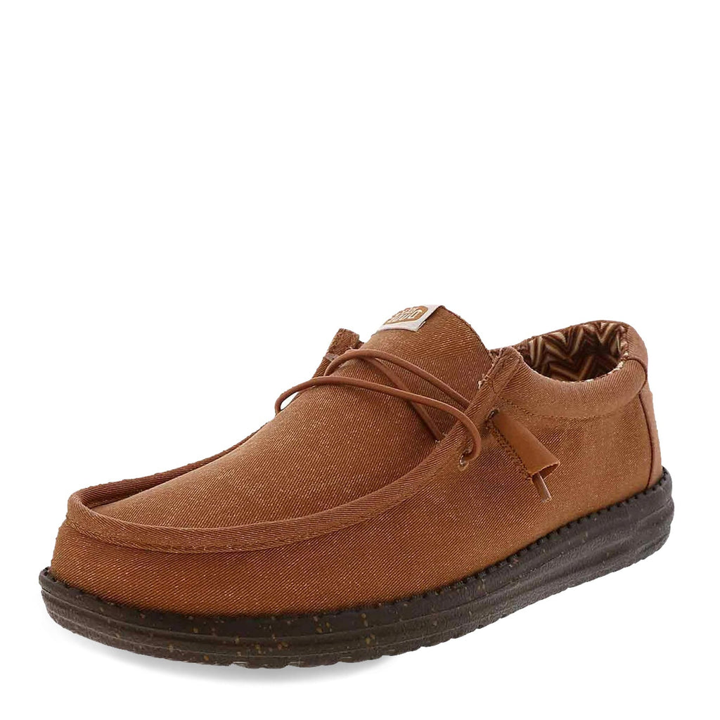 茶 Alda UH Men's Hey Dude, Wally Stretch Canvas Slip-On — Peltz Shoes