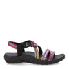 Peltz Shoes  Women's Skechers Reggae - Sew Me Sandal Black Multi 41113-BMLT
