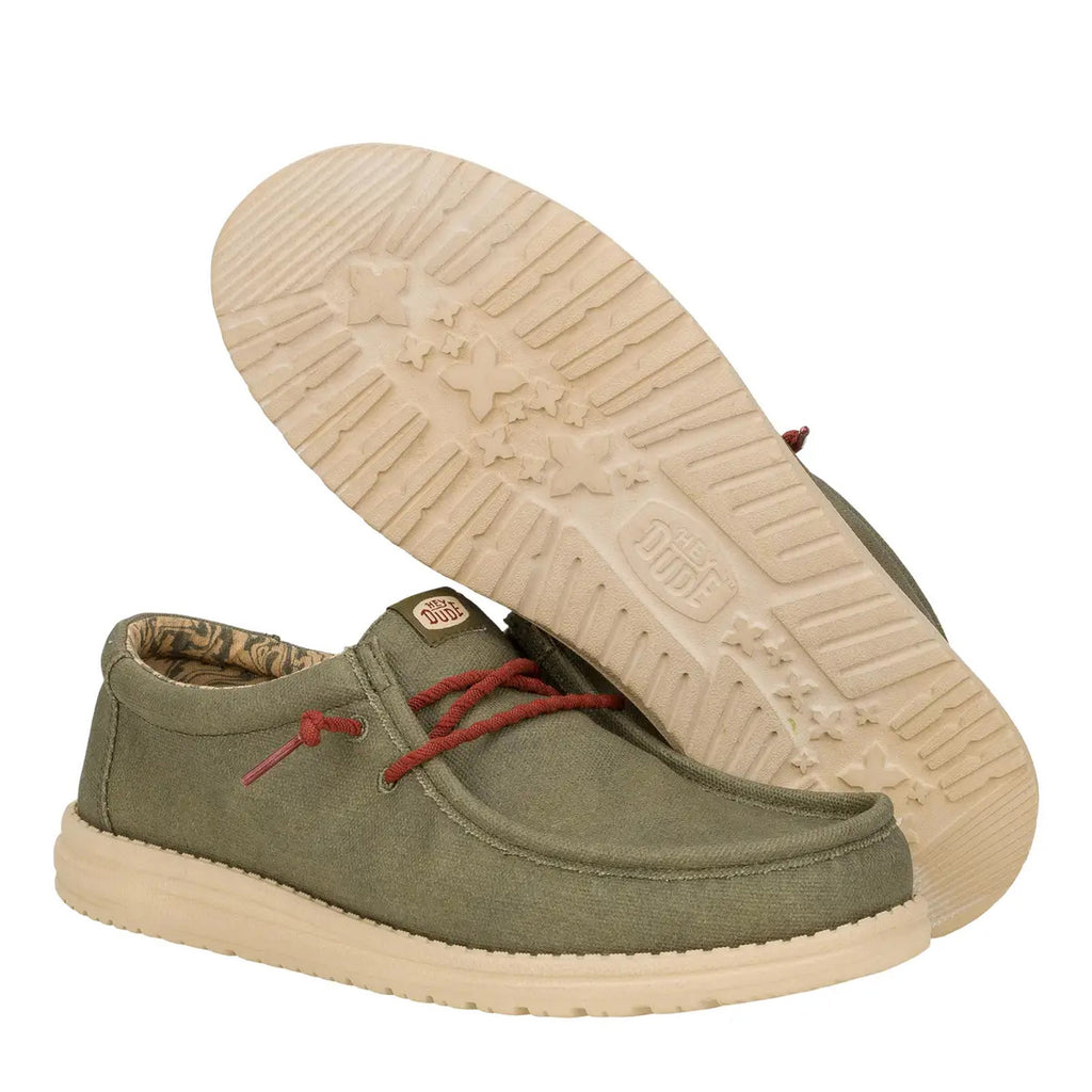 Men's Hey Dude, Wally Waxed Canvas Slip-On