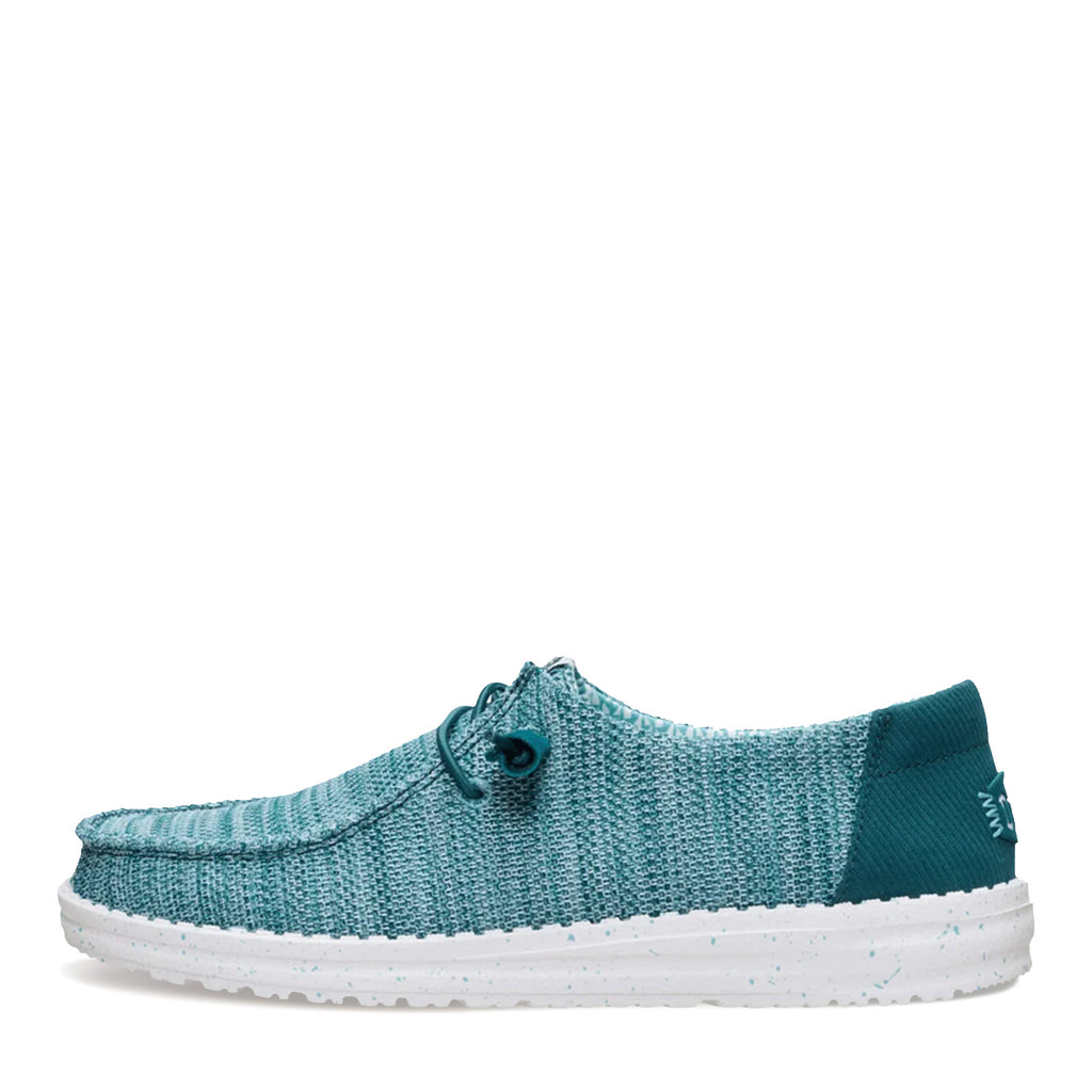 Women's Hey Dude Wendy Stretch Sox Slip-On TEAL 41878-4ZK