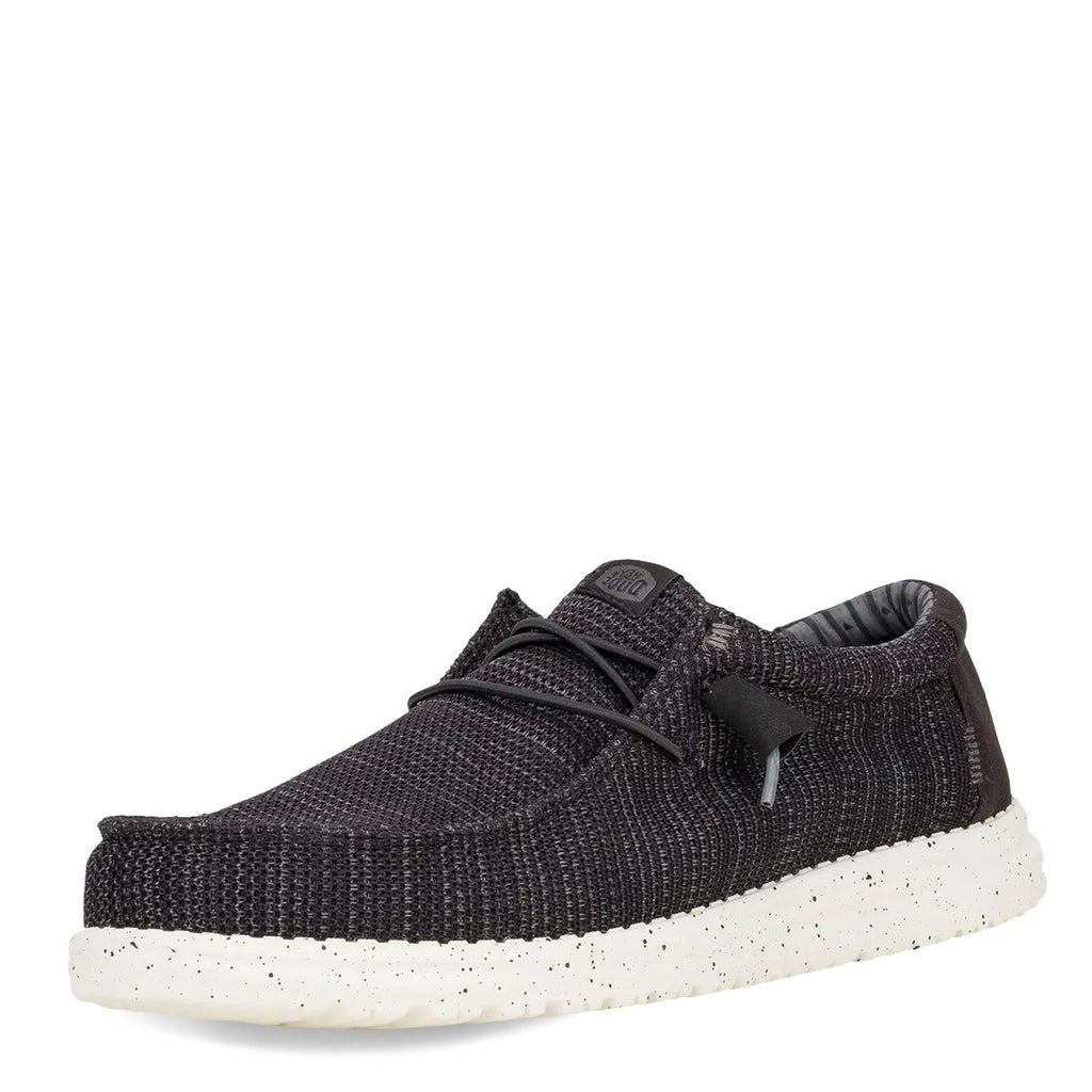 Men's Hey Dude Wally Stretch Sox Slip-On BLACK/WHITE 41898-066
