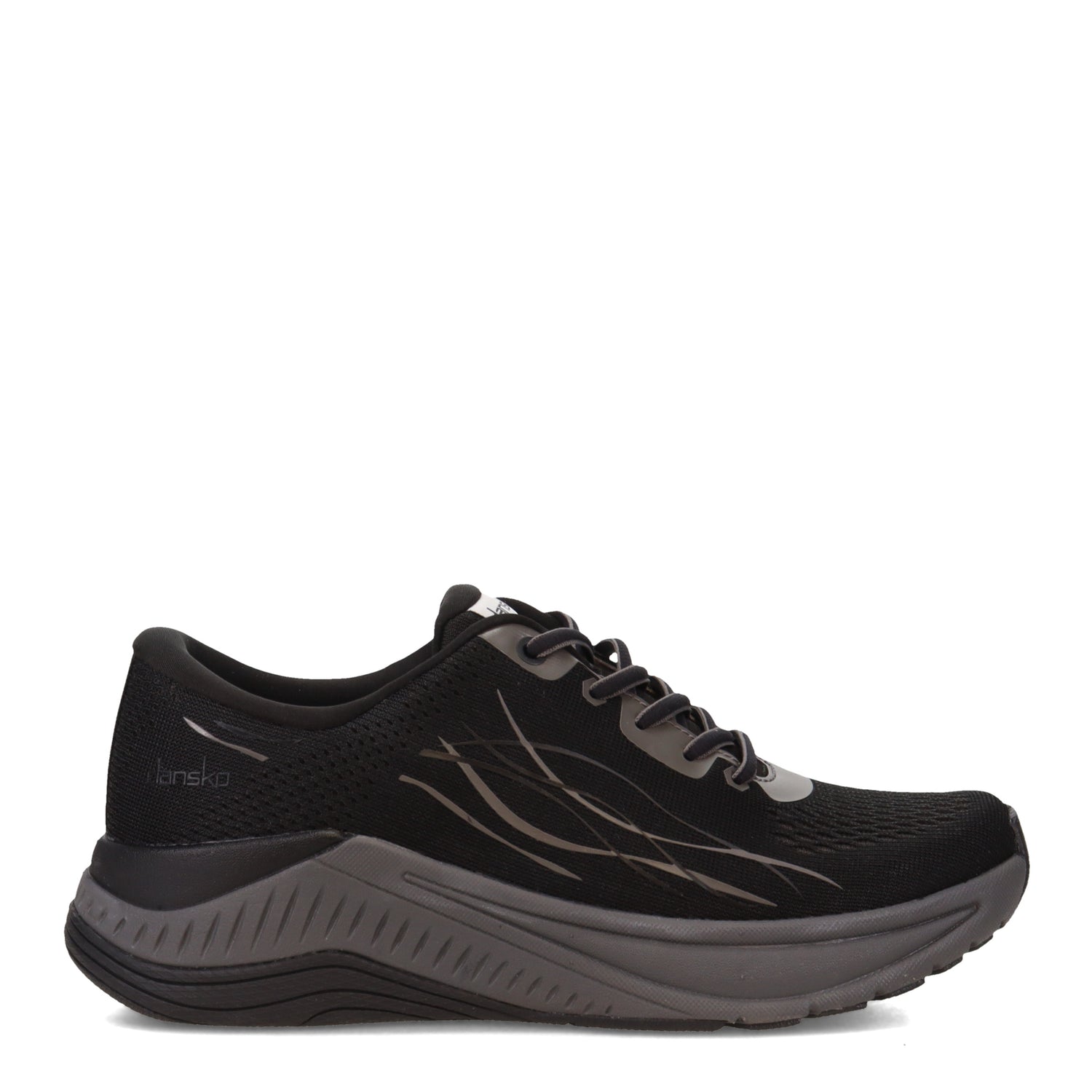 Peltz Shoes  Women's Dansko Pace Sneaker Black/Grey 4205-100294