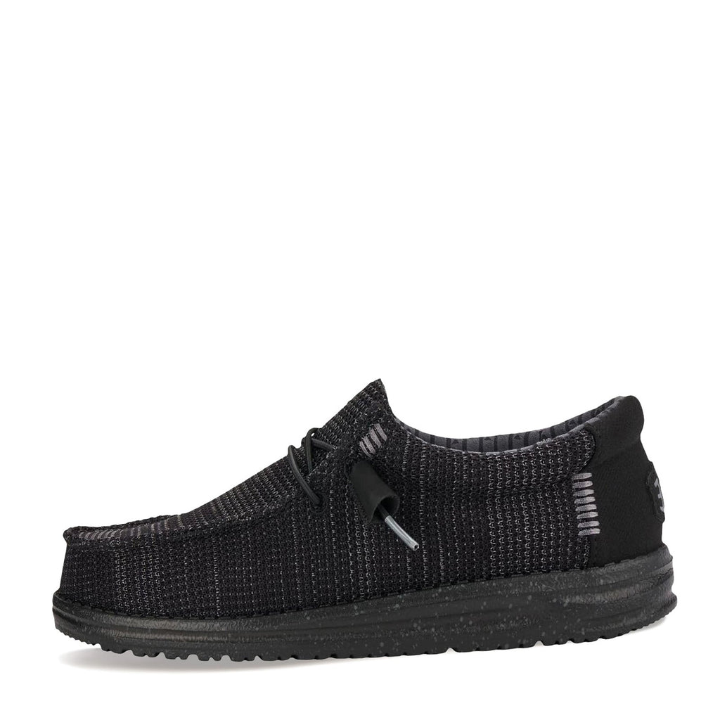 Men's Hey Dude Wally Stretch Mesh Slip-On - Wide Width BLACK 42660-001