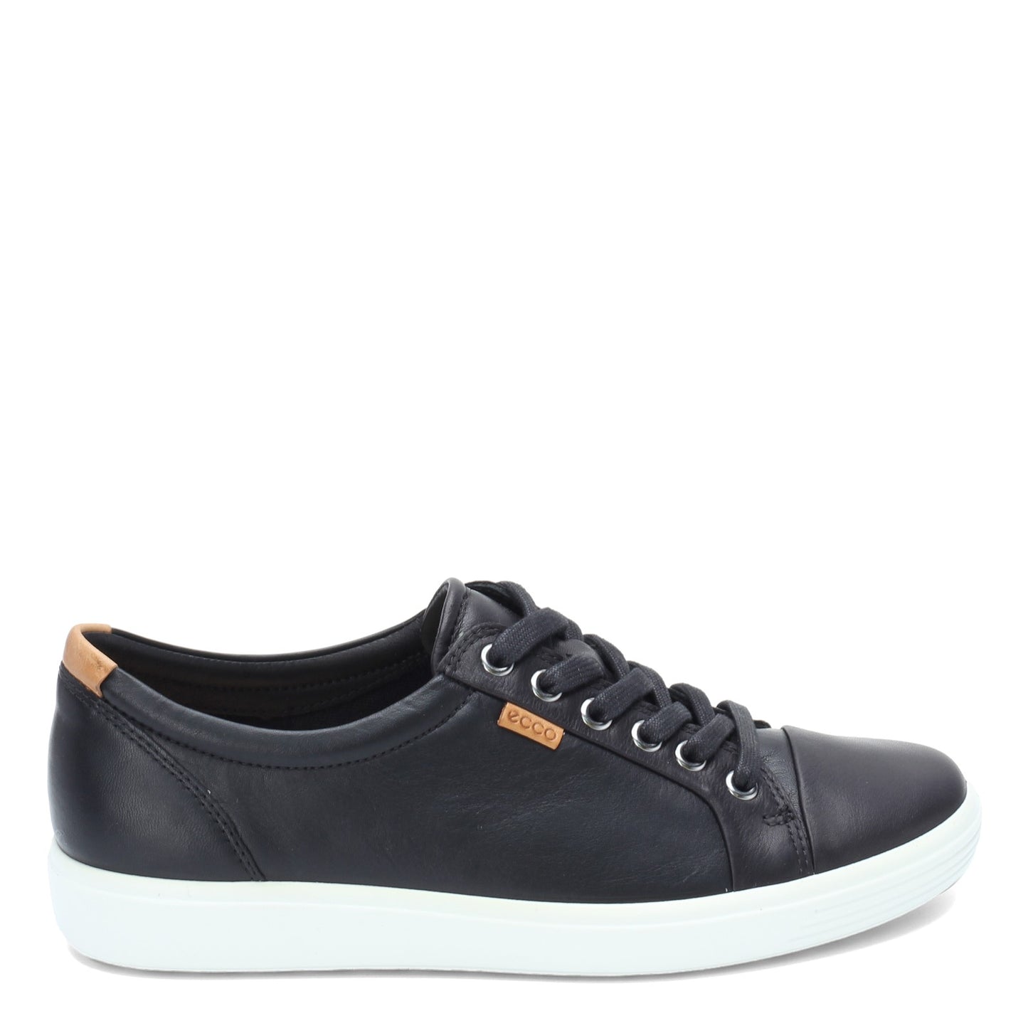 Peltz Shoes  Women's Ecco Soft 7 Lace up Shoe BLACK 430003-01001