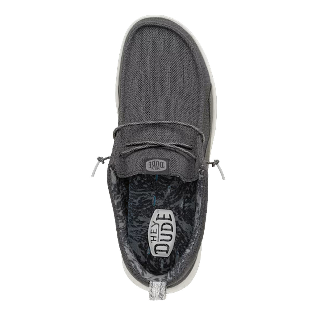 Men's Hey Dude Wally H2O Mesh Slip-On BLACK/MONUMENT GREY 43145-0NU