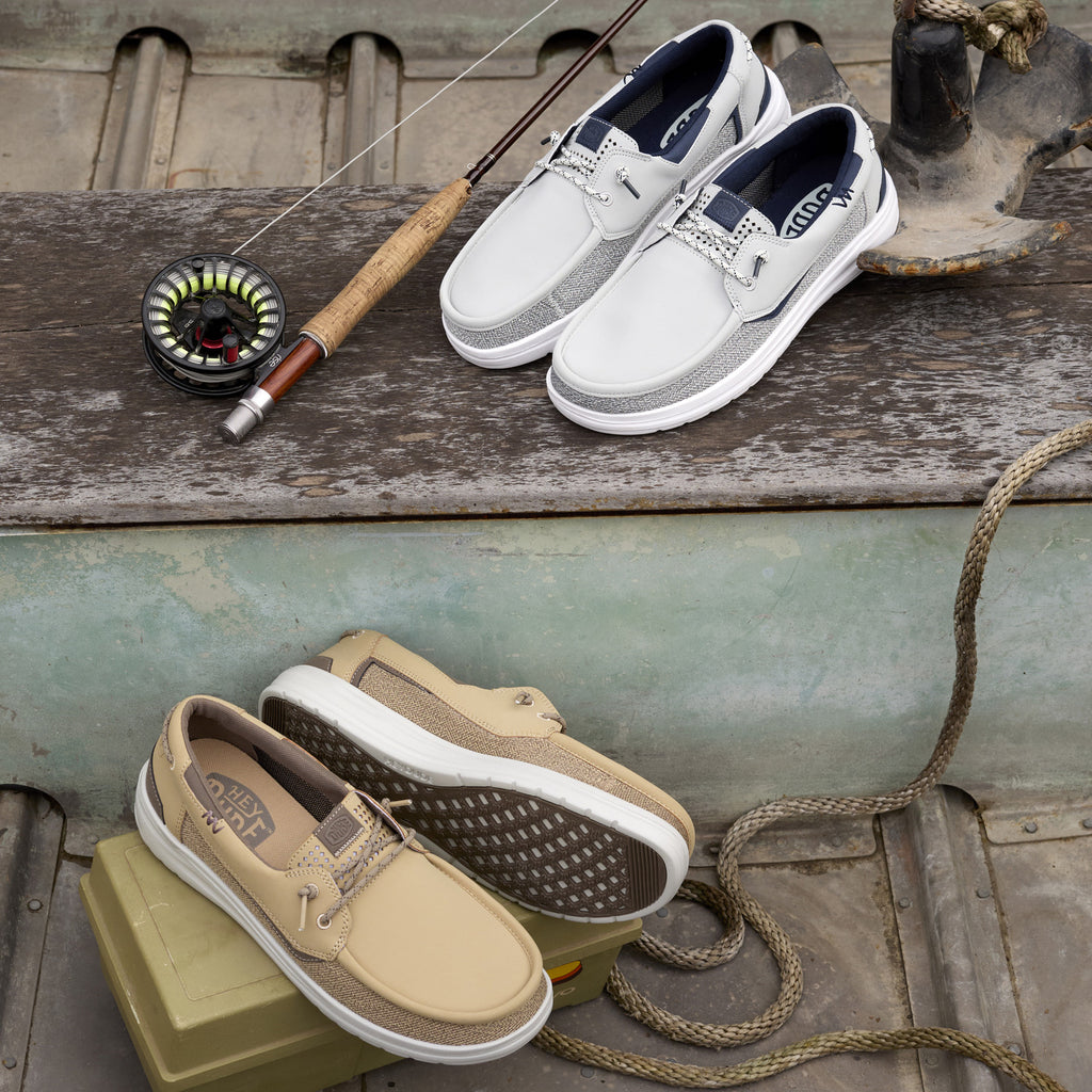 Men's Hey Dude Welsh Grip Boat Shoe BEIGE 43154-0NW