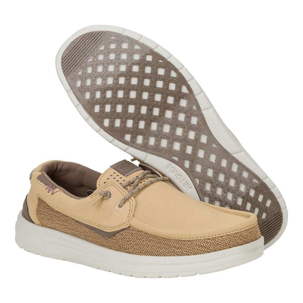 Men's Hey Dude Welsh Grip Boat Shoe BEIGE 43154-0NW