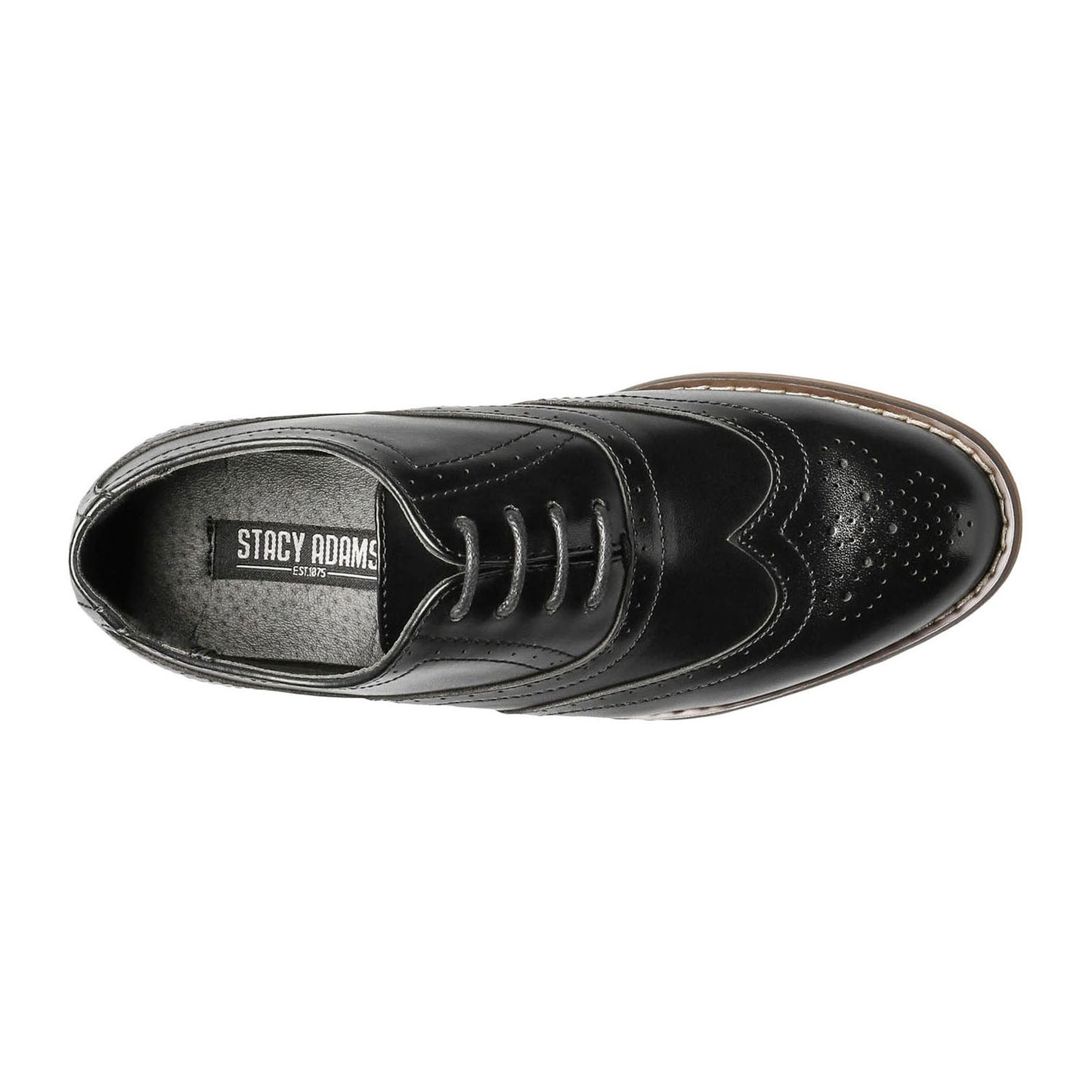 Peltz Shoes  Boy's Stacy Adams Dunbar Oxford – Little Kid & Big Kid black 43419-001
