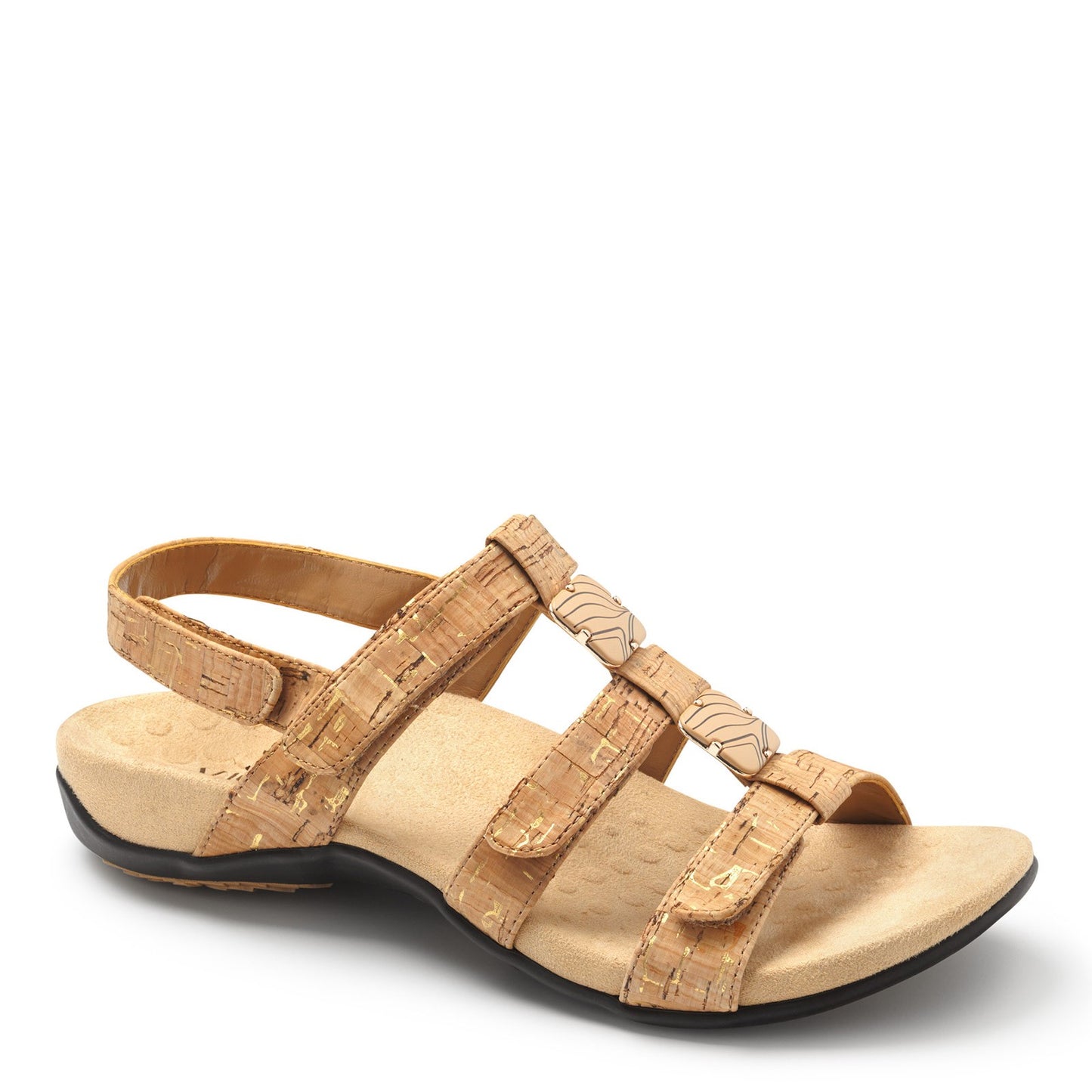 Peltz Shoes  Women's Vionic Amber Sandal GOLD CORK 44AMBER-GLDCRK