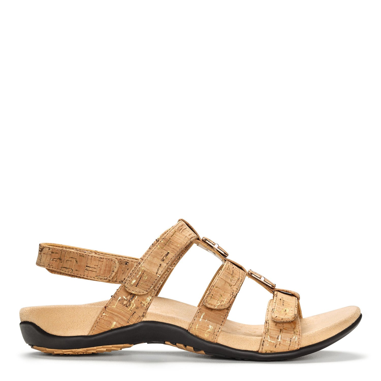 Peltz Shoes  Women's Vionic Amber Sandal GOLD CORK 44AMBER-GLDCRK