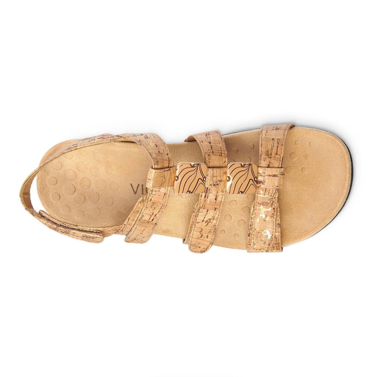 Peltz Shoes  Women's Vionic Amber Sandal GOLD CORK 44AMBER-GLDCRK