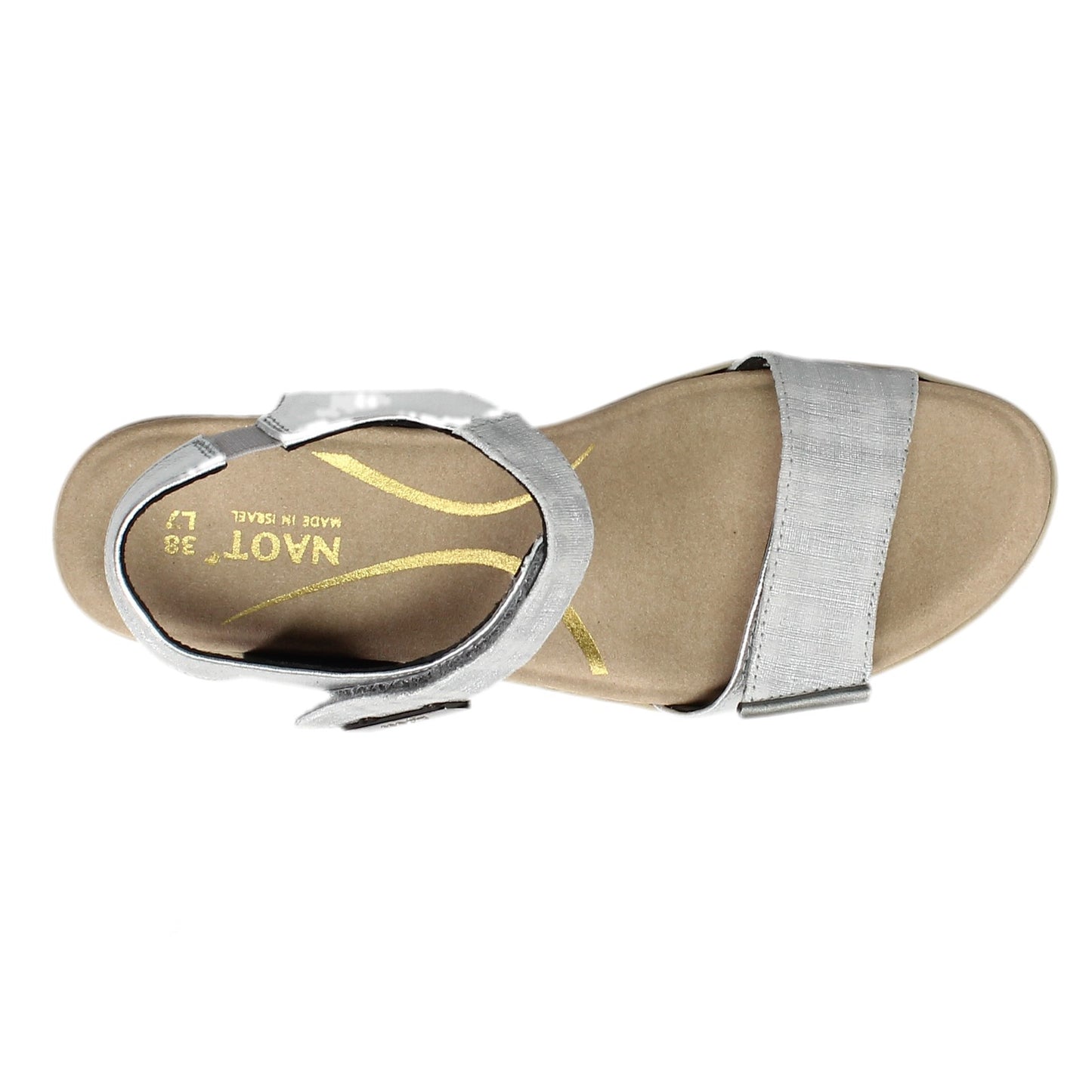 Peltz Shoes  Women's Naot Intact Sandal GREY SILVER 44107-NTC