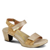 Peltz Shoes  Women's Naot Intact Mid Heel Sandal CHAMPAGNE 44107-W5E