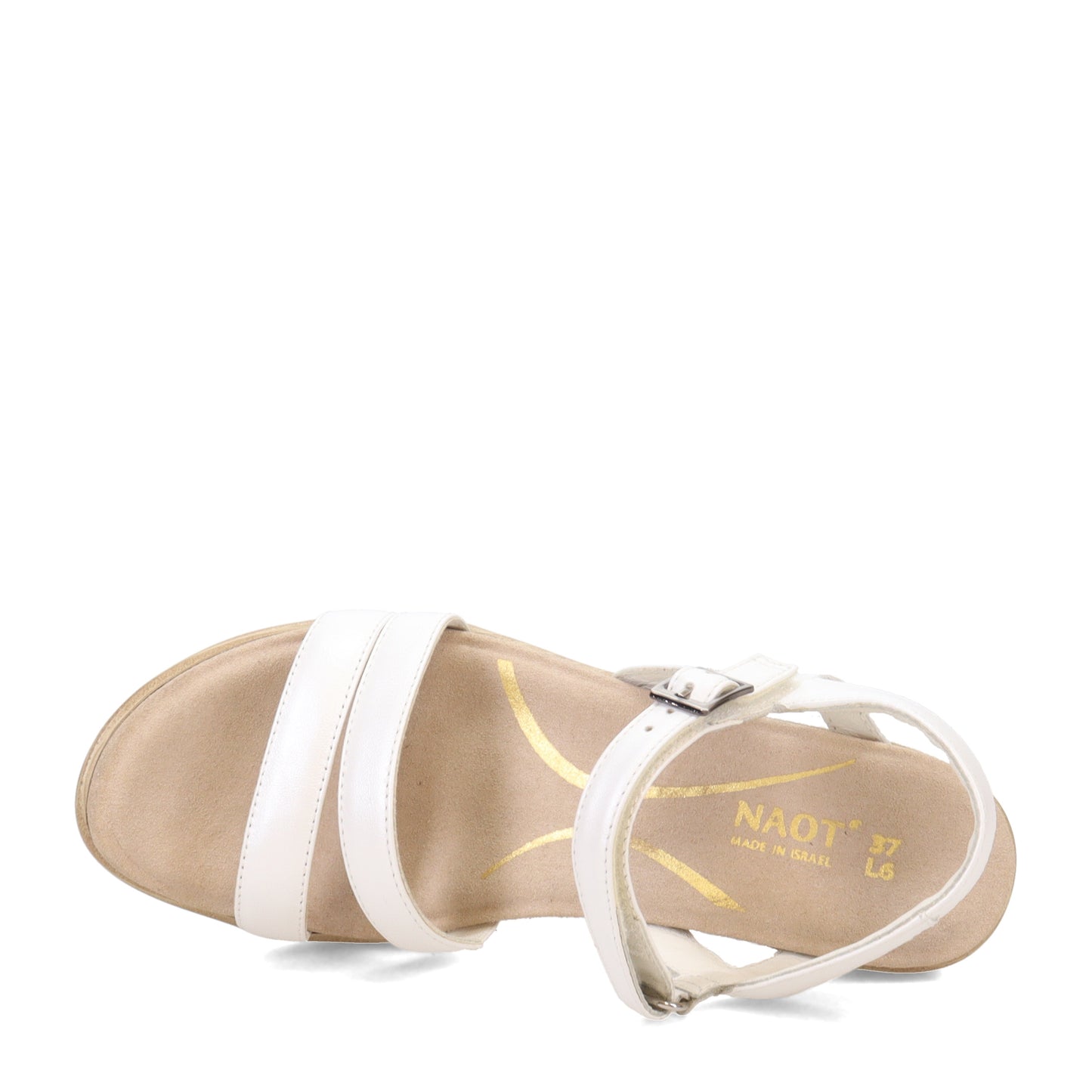 Peltz Shoes  Women's Naot Bounty Sandal WHITE PEARL 44123-H60