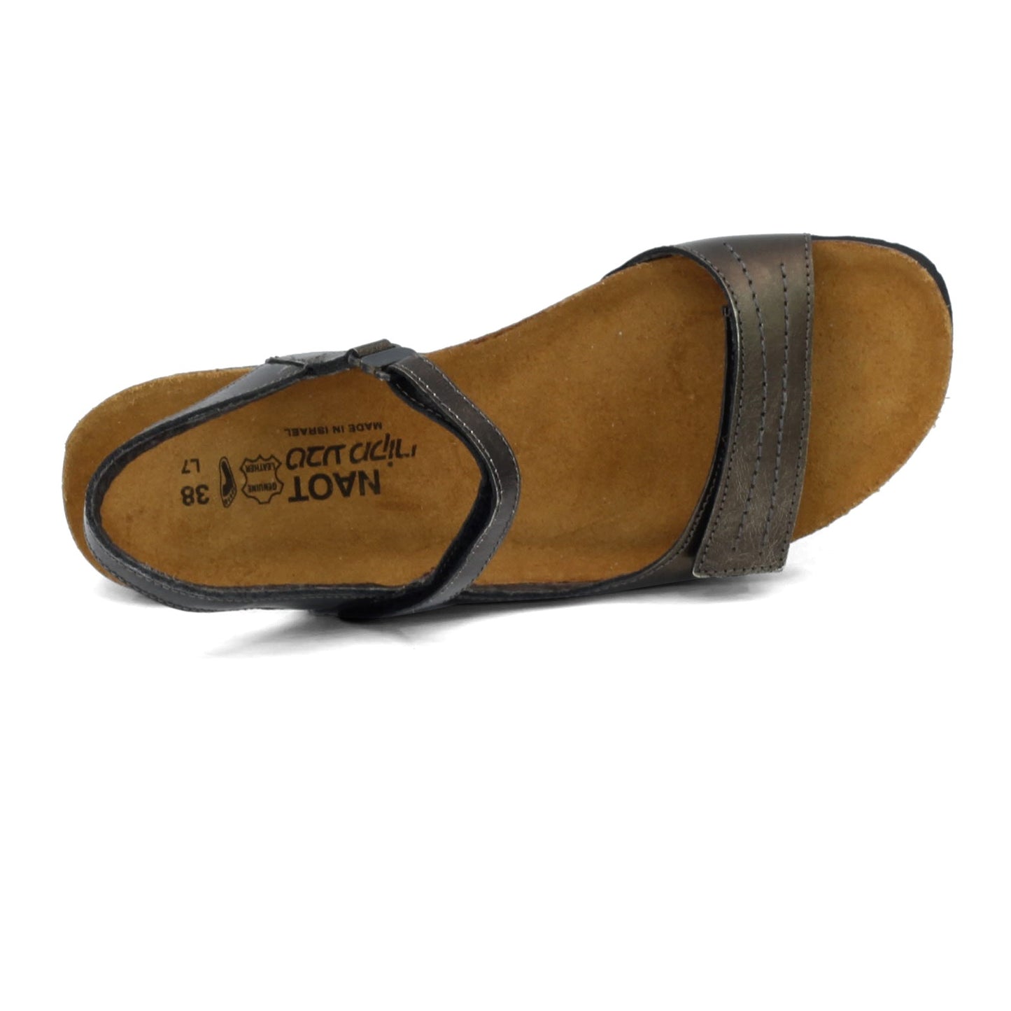 Peltz Shoes  Women's Naot Madison Sandal METAL 4454-195