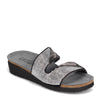 Peltz Shoes  Women's Naot Mila Sandal BLACK SILVER 4461-NTH