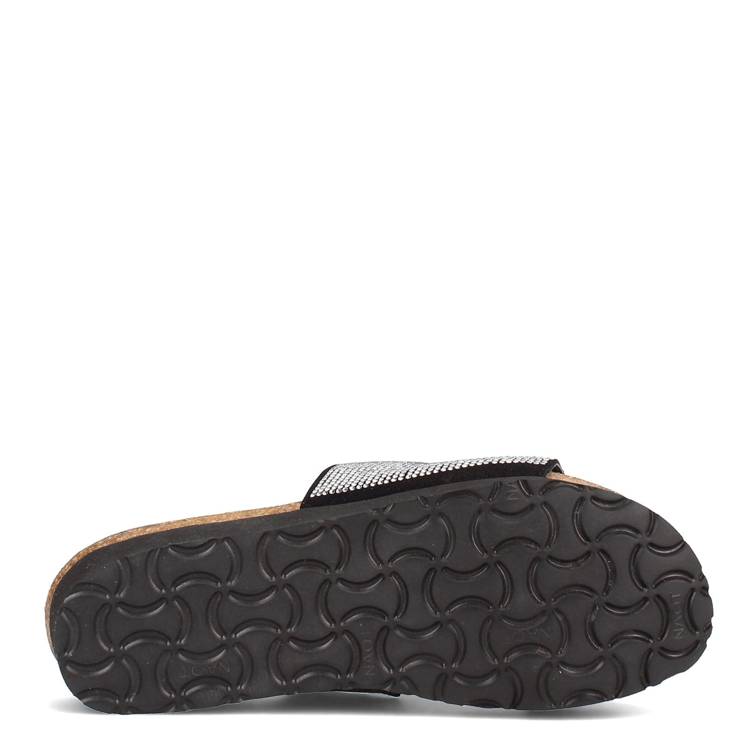 Peltz Shoes  Women's Naot Mila Sandal BLACK SILVER 4461-NTH