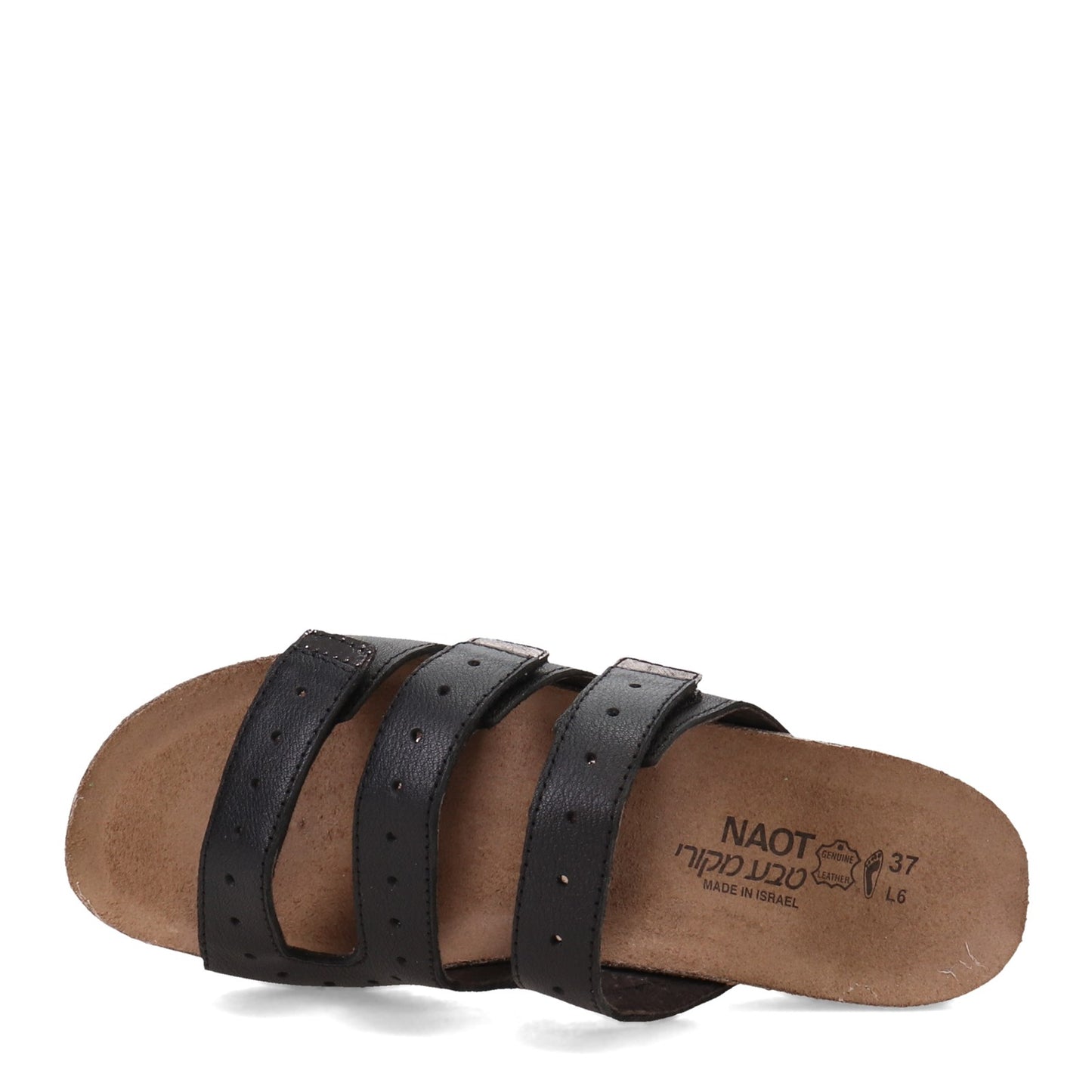Peltz Shoes  Women's Naot Madelyn Sandal BLACK SILVER 4468-NPD