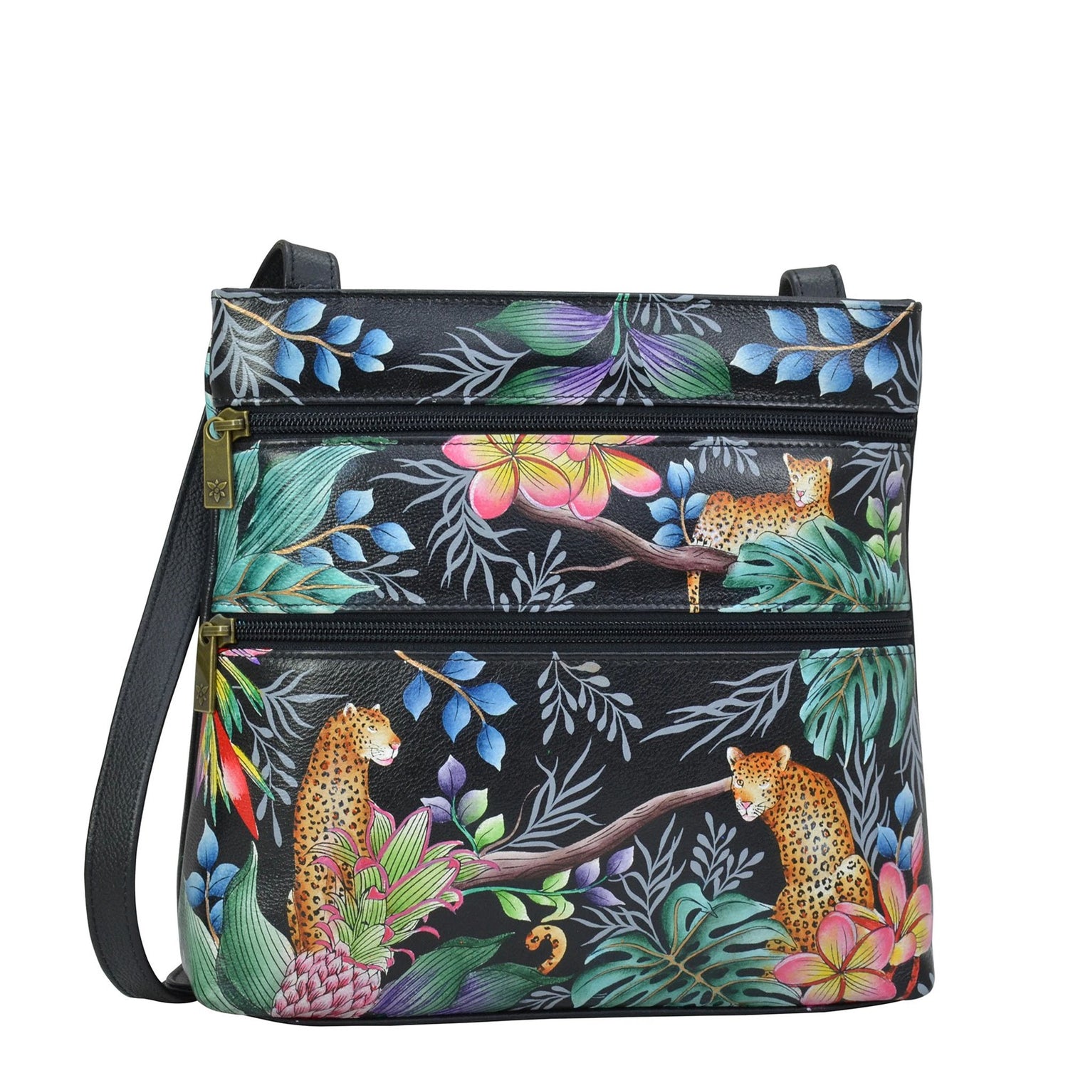 Peltz Shoes  Anuschka Small Travel Companion JUNGLE QUEEN 447-JQN