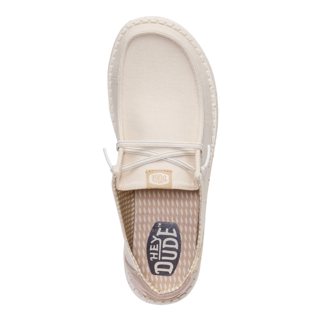 Women's Hey Dude Wendy Slip-On BRUSHED LINEN TAN 44709-265
