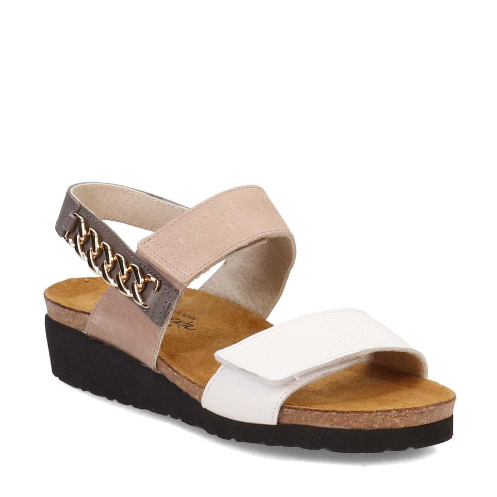 Women's Naot Eliana Sandal White/Khaki/Foggy Gray 4473-WHG