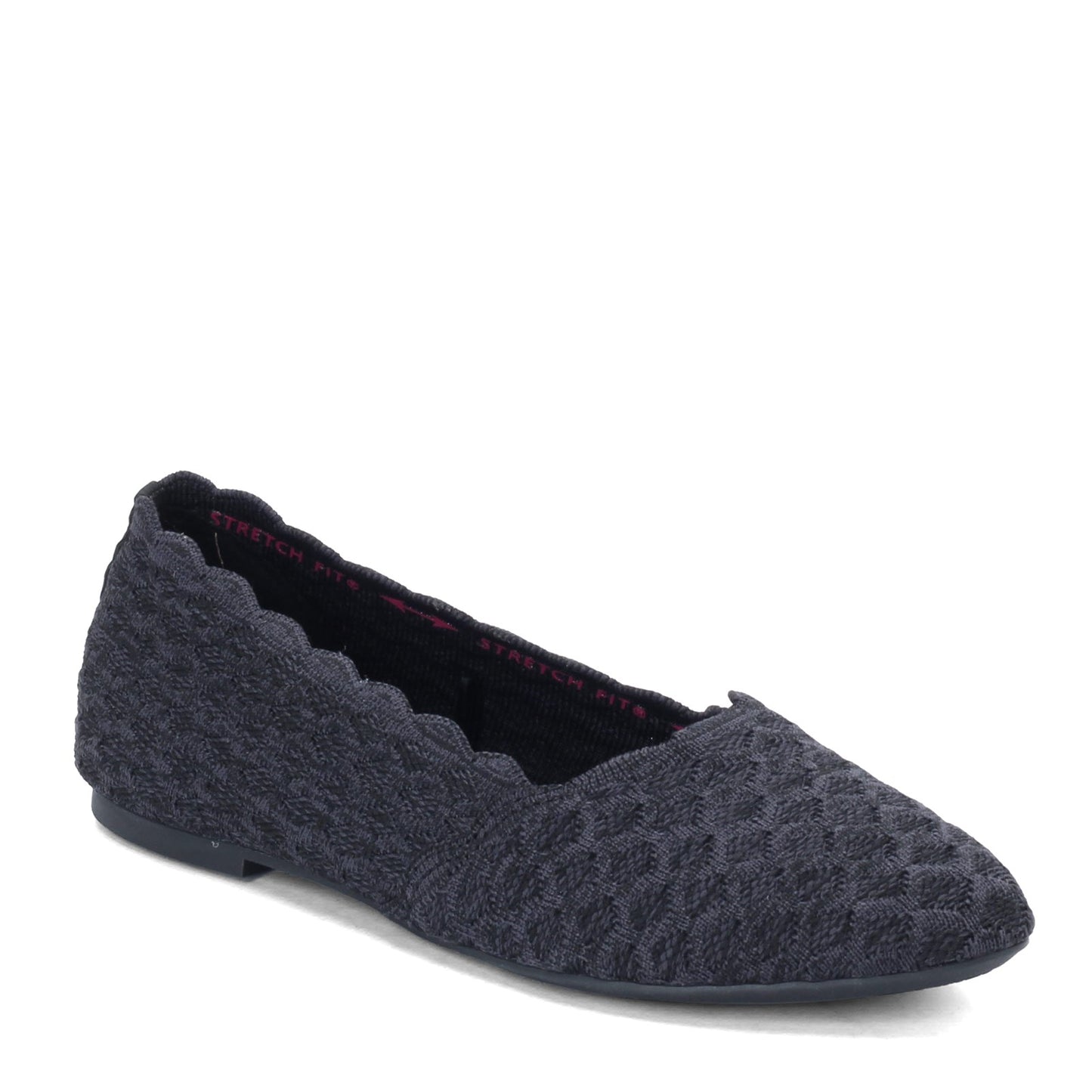 Peltz Shoes  Women's Skechers Cleo - Honeycomb Flat BLACK 44882-BLK