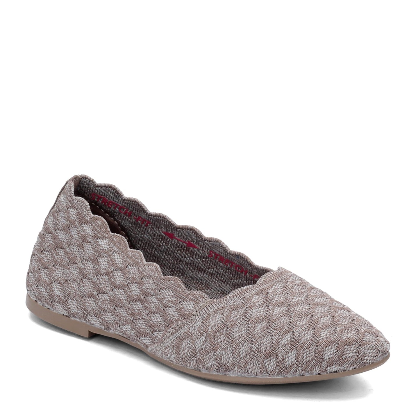 Peltz Shoes  Women's Skechers Cleo - Honeycomb Flat TAUPE 44882-DKTP