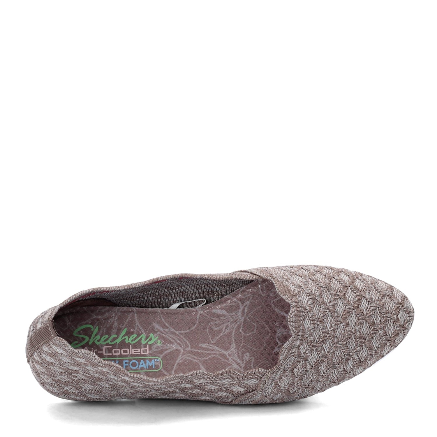 Peltz Shoes  Women's Skechers Cleo - Honeycomb Flat TAUPE 44882-DKTP