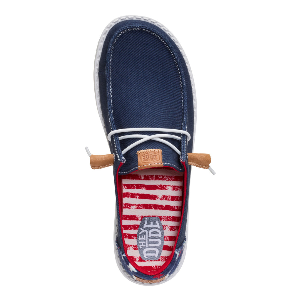Women's Hey Dude Wendy Slip-On NAVY AMERICANA 45416-4HQ