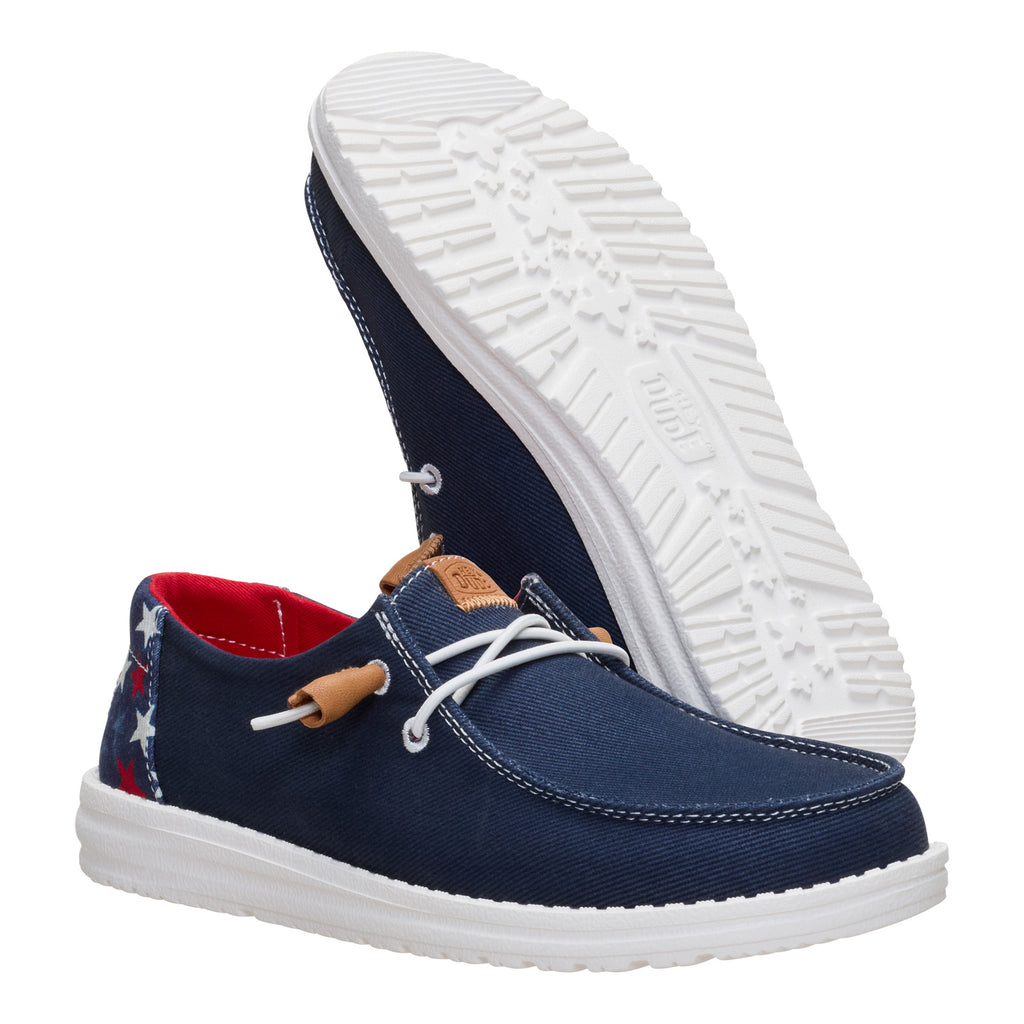 Women's Hey Dude Wendy Slip-On NAVY AMERICANA 45416-4HQ