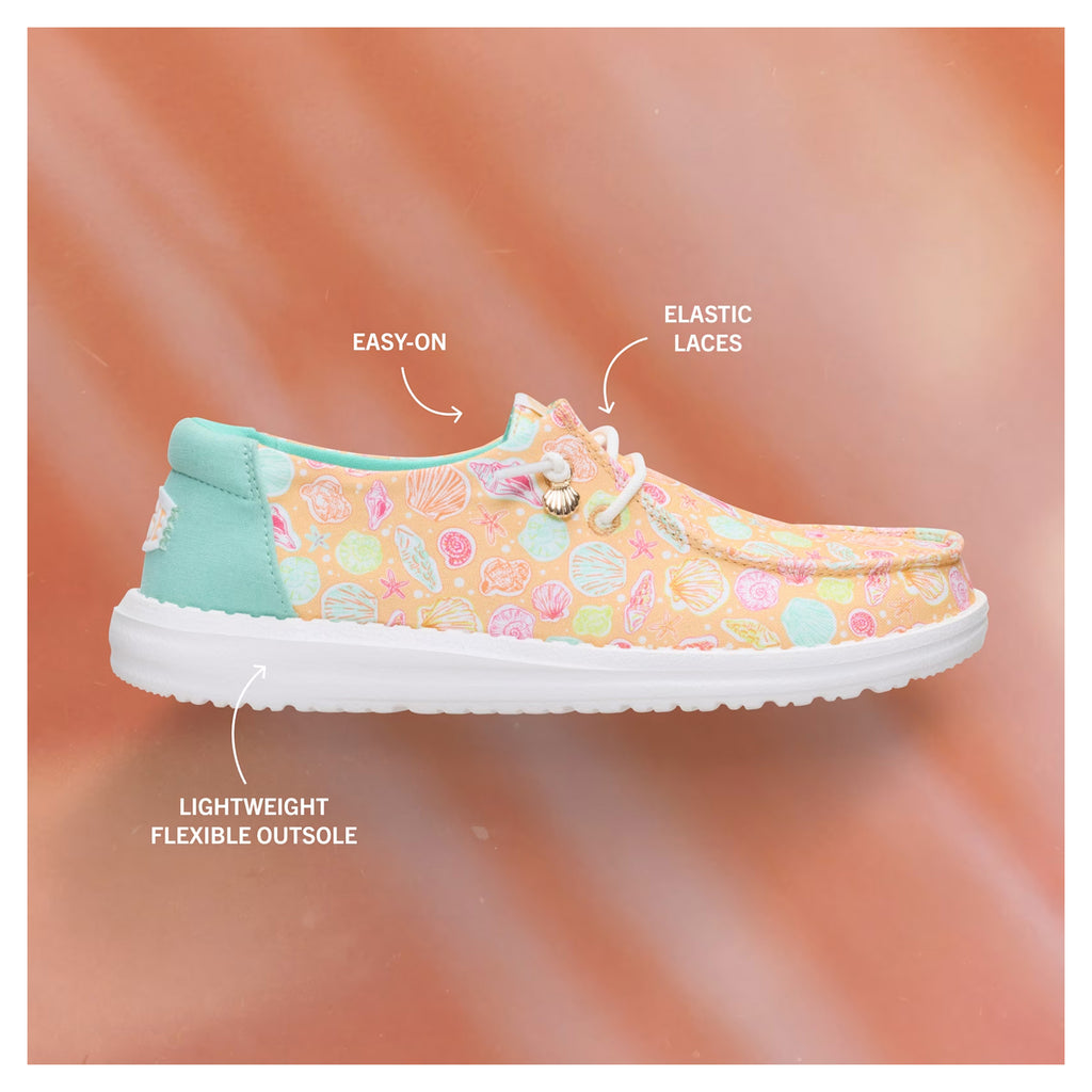 Women's Hey Dude Wendy Slip-On PEACH SEASHELLS 45691-85X
