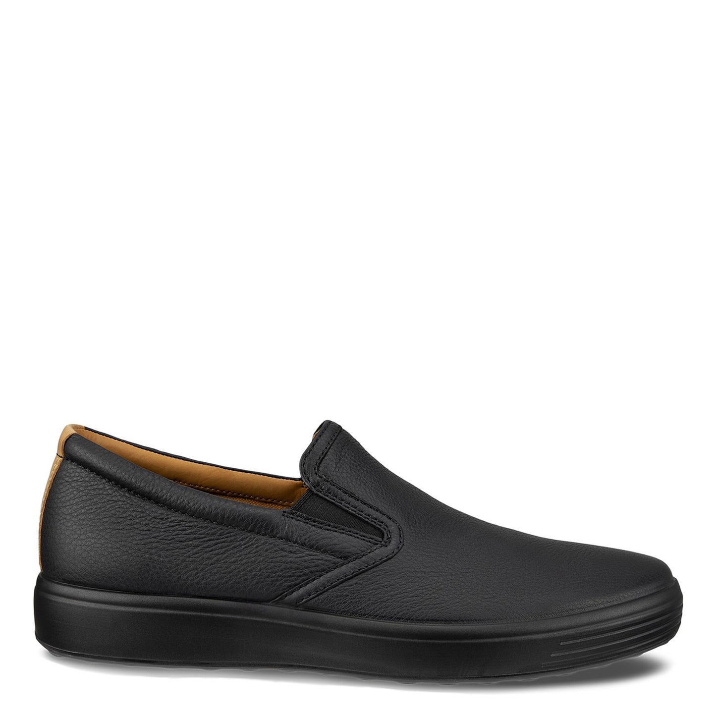 Peltz Shoes  Men's Ecco Soft 7 Slip-On Sneaker Black 470484-59075