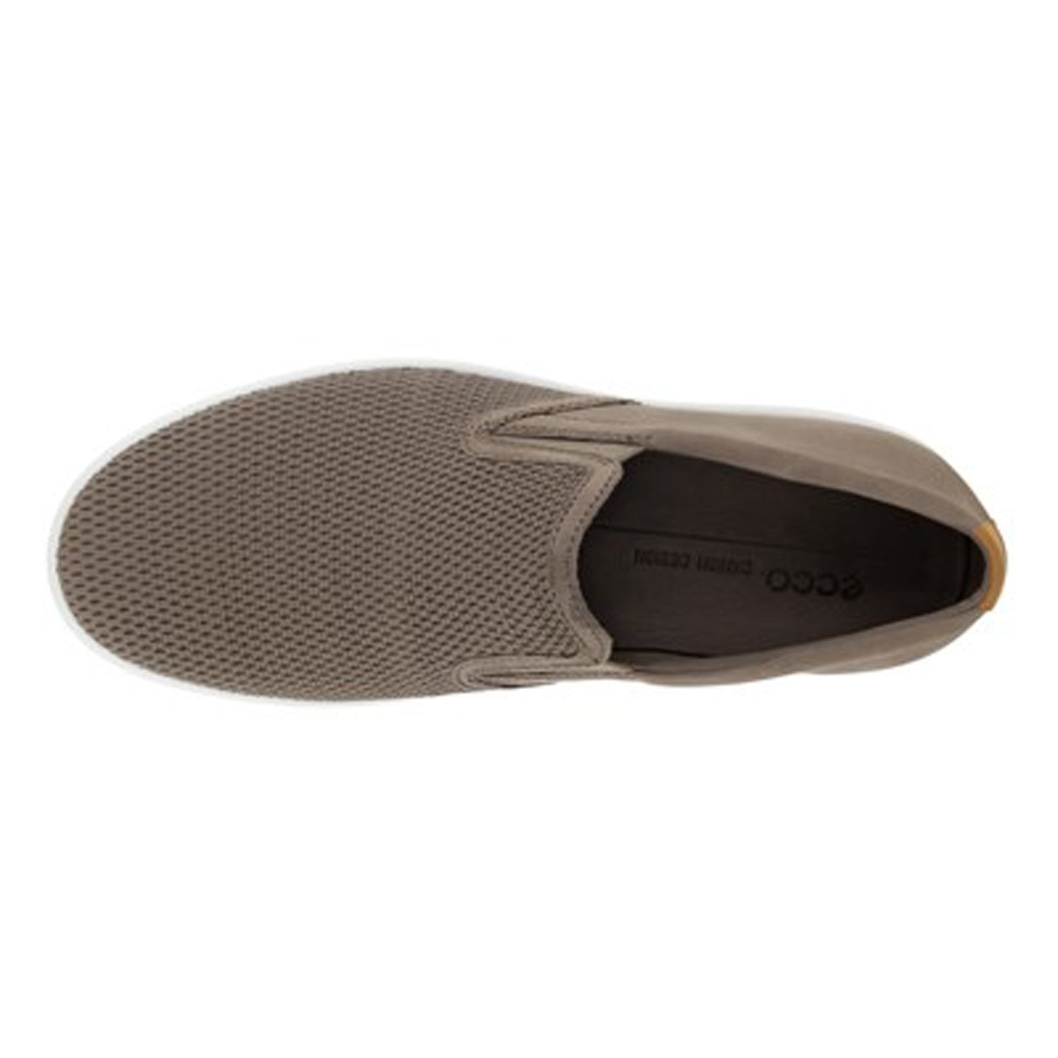 Peltz Shoes  Men's Ecco Soft 7 Slip-On Sneaker Taupe 470484-60589