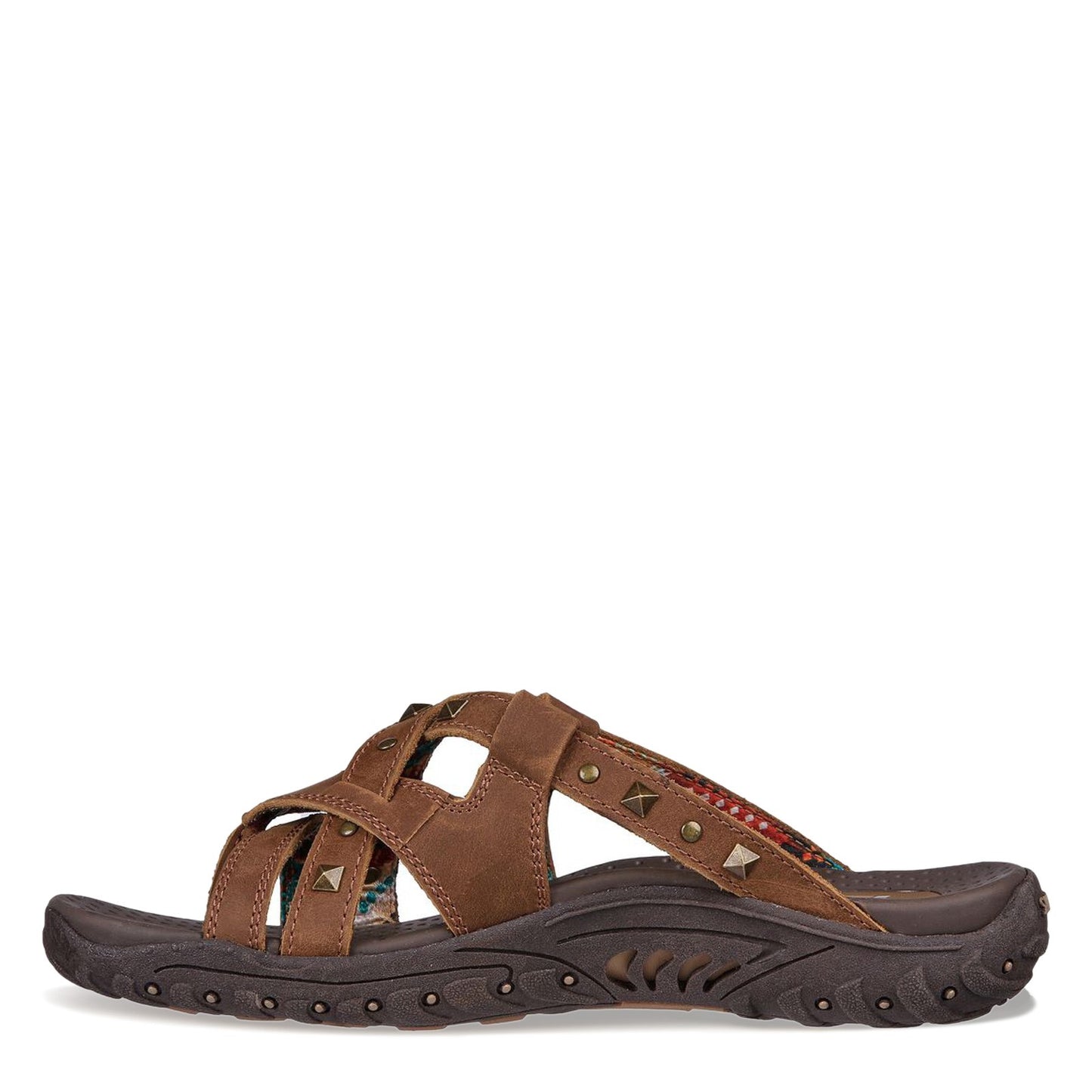 Peltz Shoes  Women's Skechers Reggae Rockin - Soundstage Sandal COGNAC 48188-DSCH