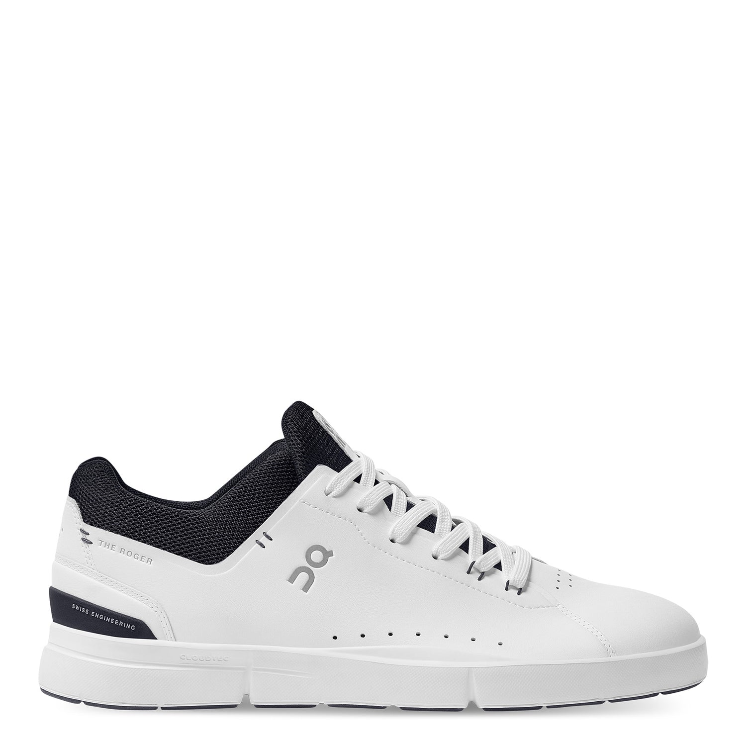 Peltz Shoes  Men's On Running The Roger Advantage Tennis Shoe WHITE/MIDNIGHT 48.99457