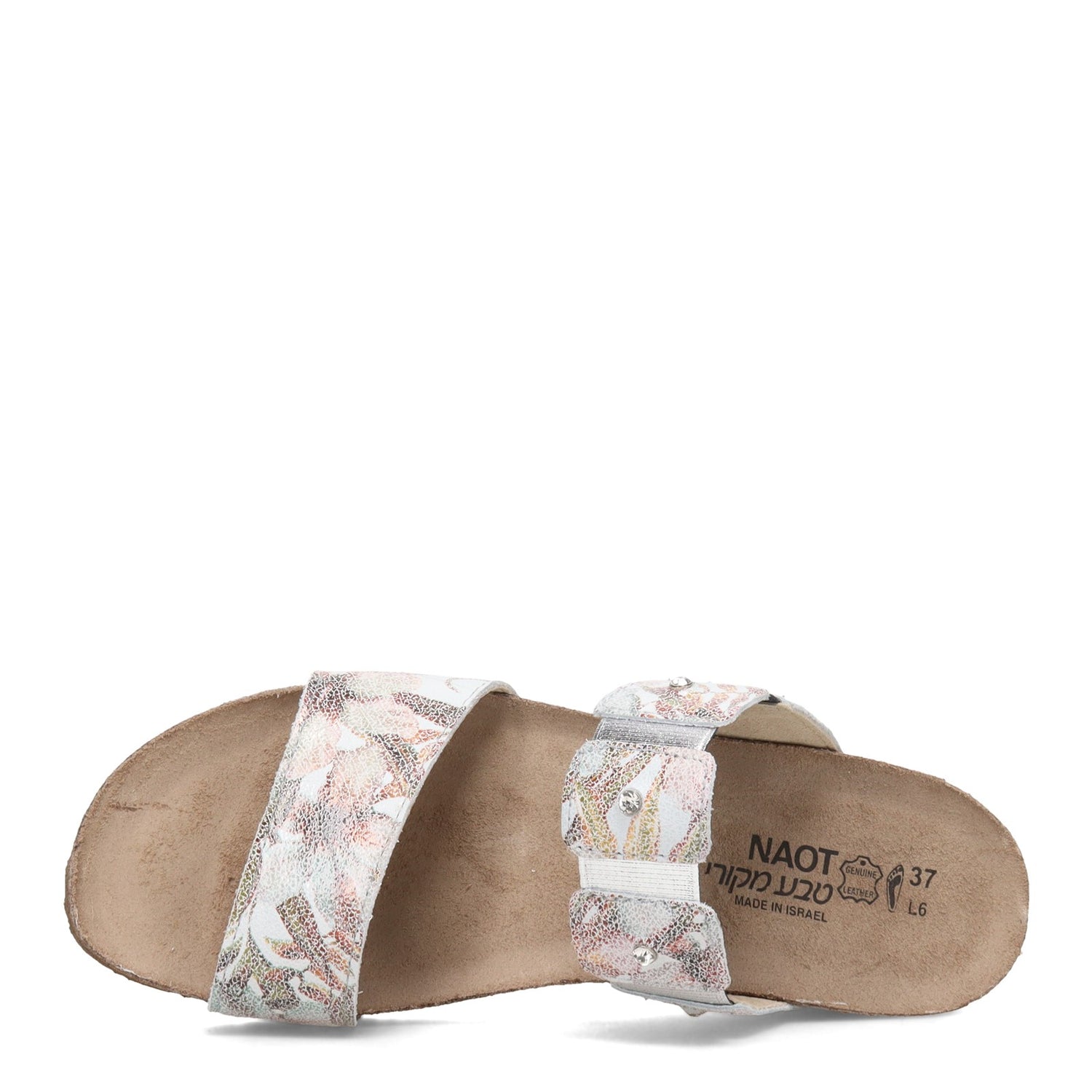 Peltz Shoes  Women's Naot Ashley Sandal WHITE FLORAL 4906-HAJ