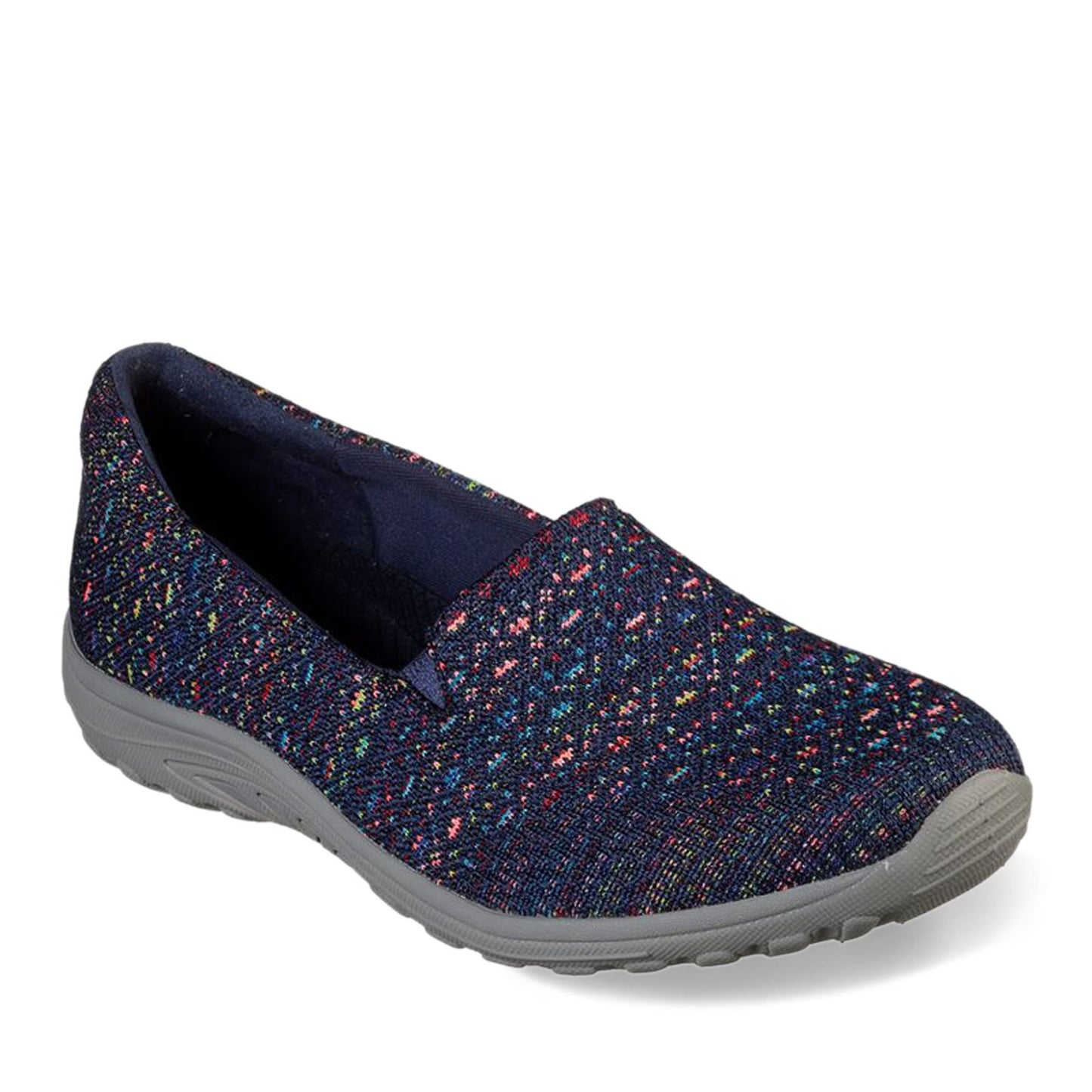Peltz Shoes  Women's Skechers Relaxed Fit: Reggae Fest - Wicker Slip-On NAVY 49291-NVY
